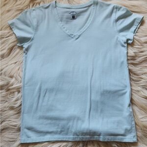 Light Pastel Green V-Neck Tee Shirt